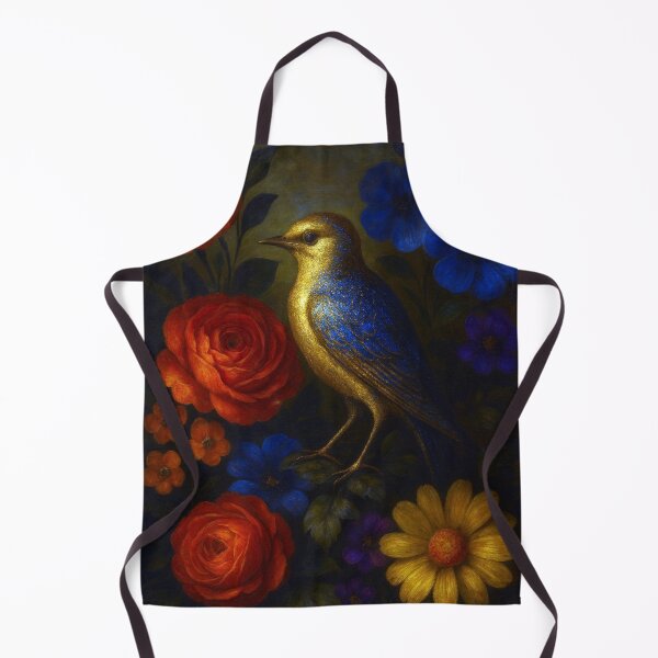 Item preview, Gold bird in floral splendor designed and sold by Sigtrix.