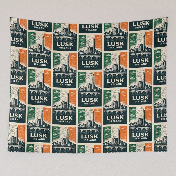 Item preview, Lusk Ireland Linocut Style  designed and sold by Thistle-TShop.