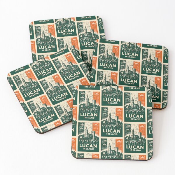 Item preview, Lucan Ireland Linocut Style  designed and sold by Thistle-TShop.