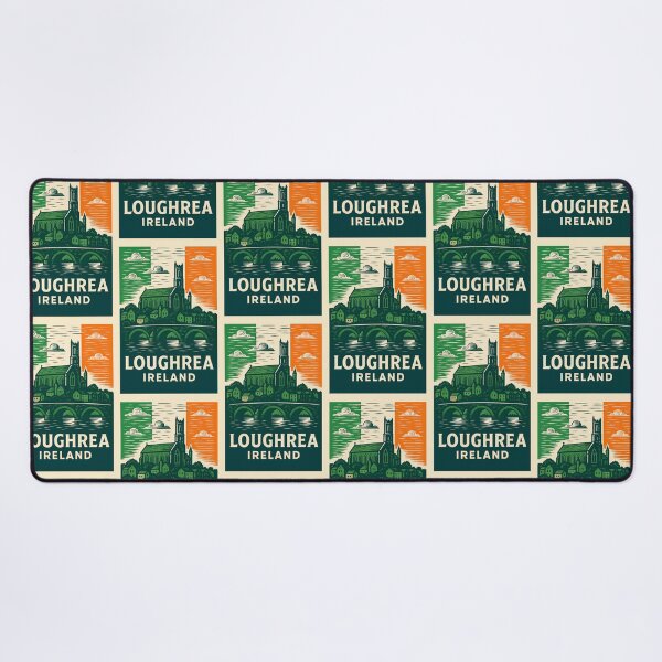 Item preview, Loughrea Ireland Linocut Style designed and sold by Thistle-TShop.