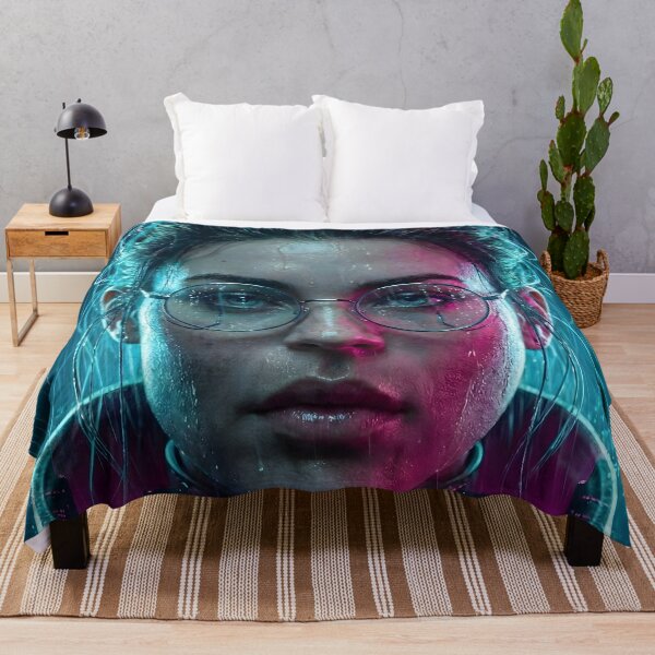 Item preview, Neon Noir Cyberpunk Rain Double Exposure designed and sold by MarCinu Art.