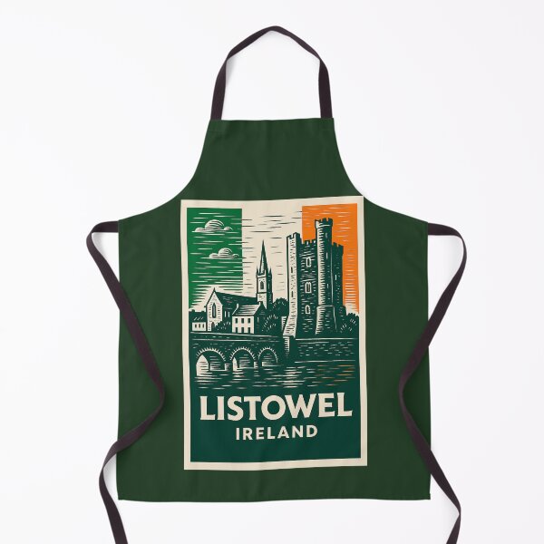 Artikelvorschau, Listowel, Irland, Linolschnitt-Stil entworfen und verkauft von Thistle-TShop.