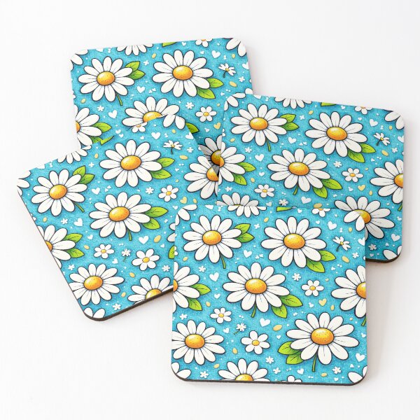 Item preview, Blue Cartoon  daisies Pattern designed and sold by Arte Cartoon From TagTeam Group.
