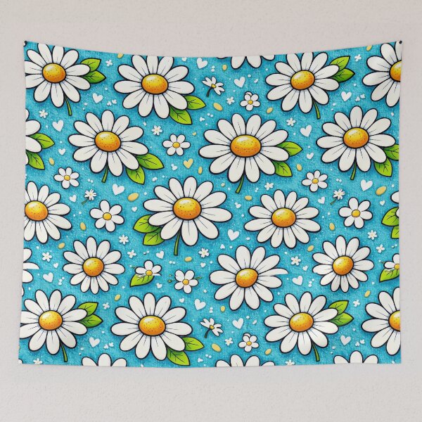 Item preview, Blue Cartoon  daisies Pattern designed and sold by Arte Cartoon From TagTeam Group.