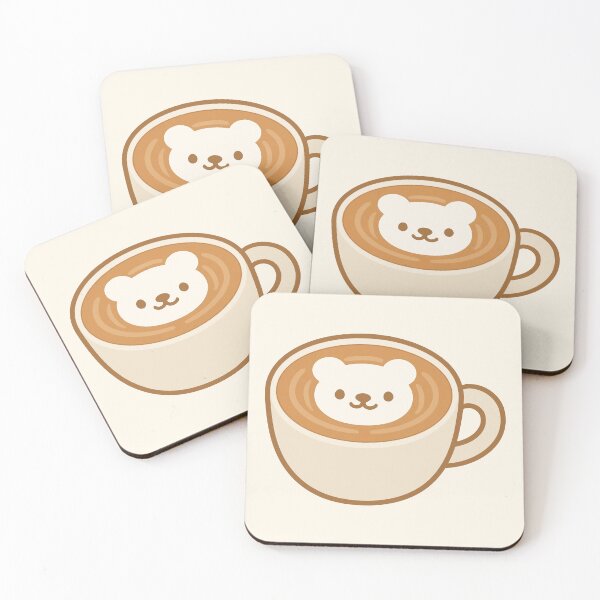 Item preview, Cute Teddy Bear Latte Art | Cozy Coffee Illustration | Kawaii Café Aesthetic designed and sold by witwhimsystudios.