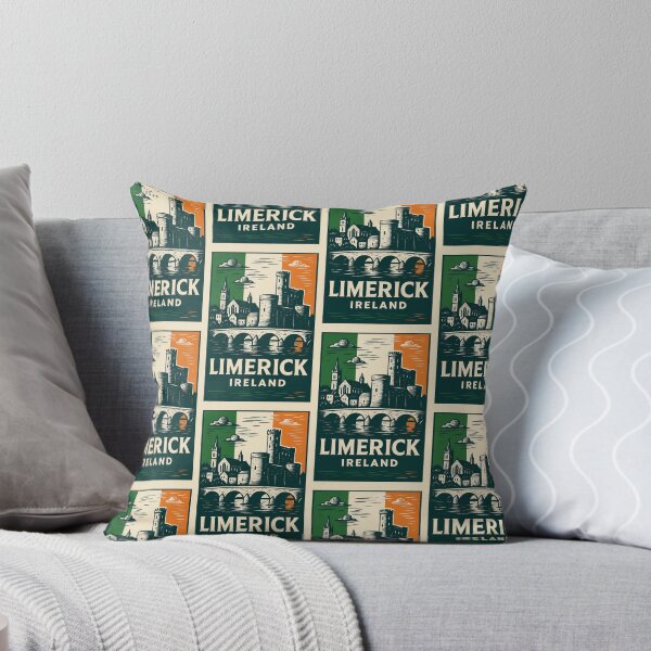 Artikelvorschau, Limerick, Irland, Linolschnitt-Stil entworfen und verkauft von Thistle-TShop.