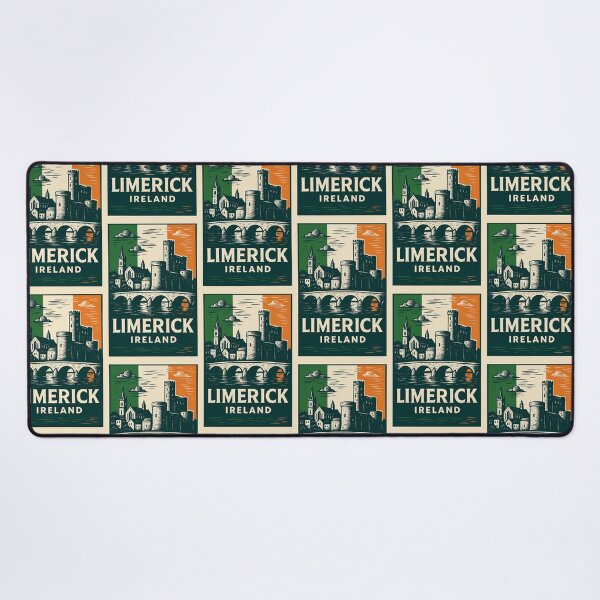 Item preview, Limerick Ireland Linocut Style  designed and sold by Thistle-TShop.