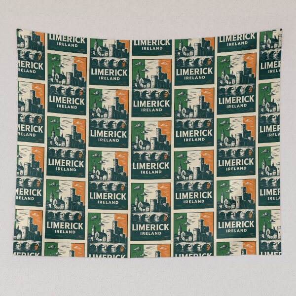 Item preview, Limerick Ireland Linocut Style  designed and sold by Thistle-TShop.
