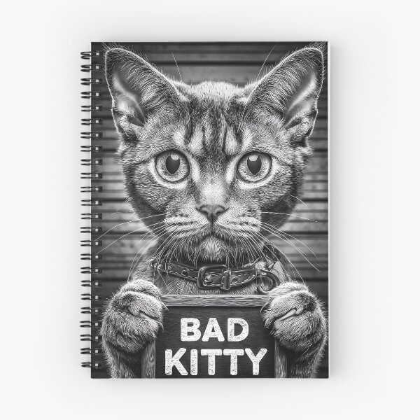 Item preview, Adorable Bad Kitty Posing with Funny Signboard designed and sold by Artessie.