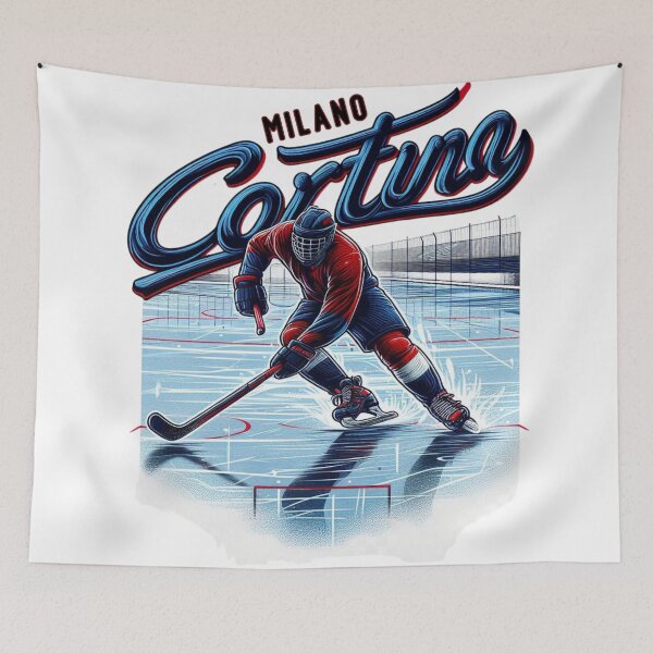 Item preview, Ice Hockey Energy – Milano Cortina 2026 | Winter Sports Illustration designed and sold by doorzz.
