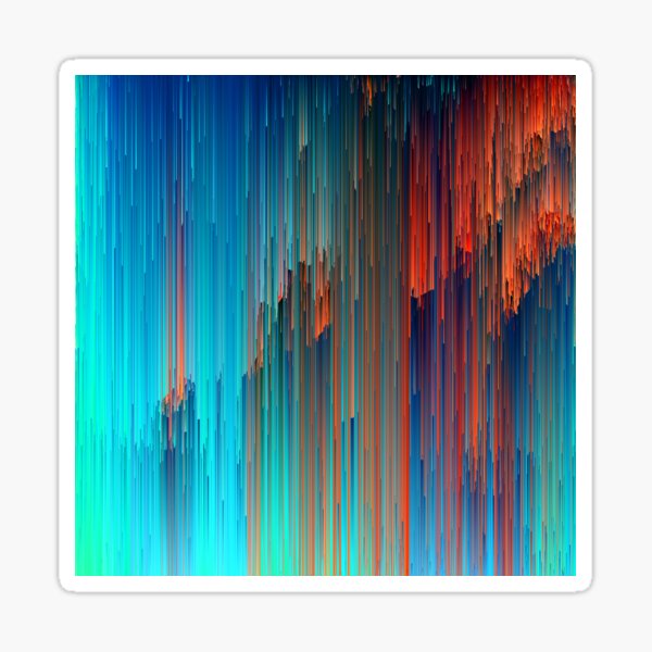 Item preview, All About Us - Abstract Glitch Pixel Art designed and sold by Jennifer Walsh Design.