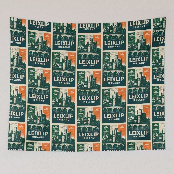 Item preview, Leixlip Ireland Linocut Style designed and sold by Thistle-TShop.
