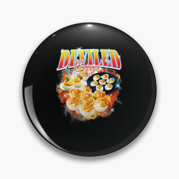 Item preview, DEVILED EGGS Funny Comfort Food Bold Typography  designed and sold by tadmercado.