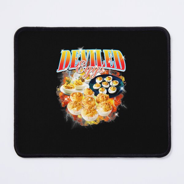 Item preview, DEVILED EGGS Funny Comfort Food Bold Typography  designed and sold by tadmercado.