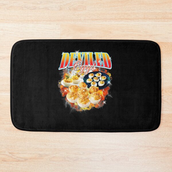Item preview, DEVILED EGGS Funny Comfort Food Bold Typography  designed and sold by tadmercado.
