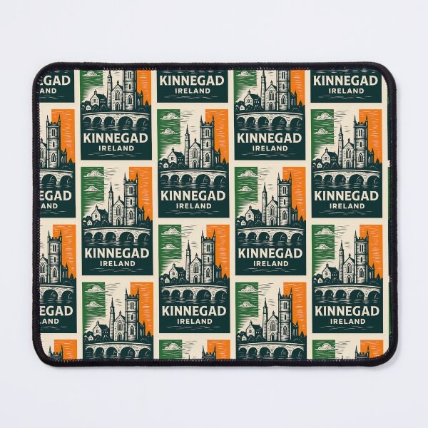 Item preview, Kinnegad Ireland Linocut Style designed and sold by Thistle-TShop.