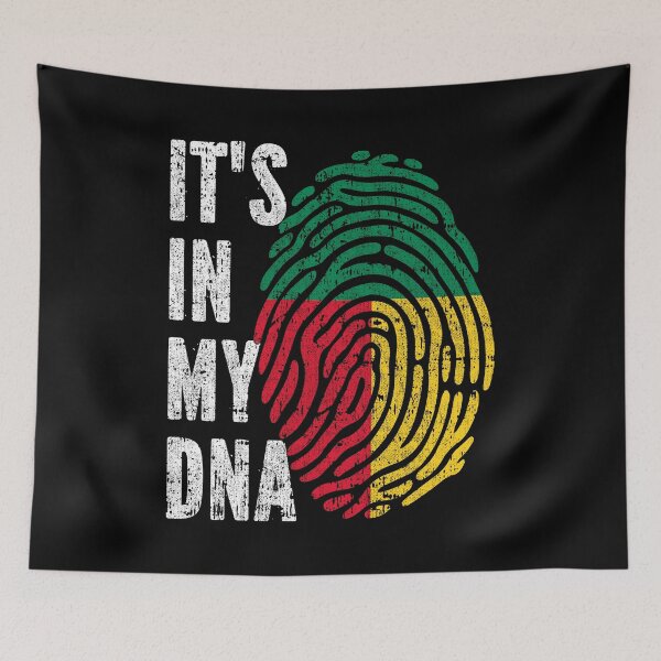 Item preview, IT'S IN MY DNA Benin Flag Roots designed and sold by CosmoKitsch.