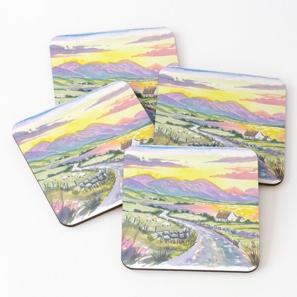 Item preview, Connemara Landscape Painting with Cottage, Sheep, Lakes and Rolling Hills designed and sold by artshop77.