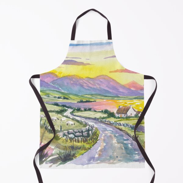 Item preview, Connemara Landscape Painting with Cottage, Sheep, Lakes and Rolling Hills designed and sold by artshop77.