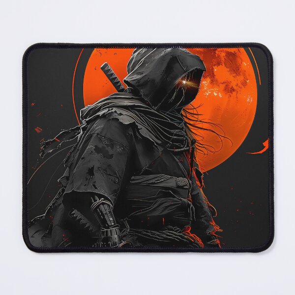 Item preview, Neon Eclipse Ronin — Orange Moon Samurai designed and sold by NeonHorizon Studio.