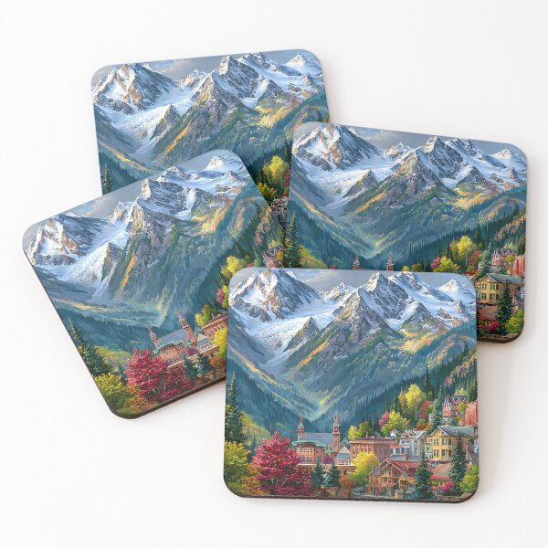 Item preview, Serene Mountain Landscape with Vibrant Fall Colors designed and sold by Artessie.