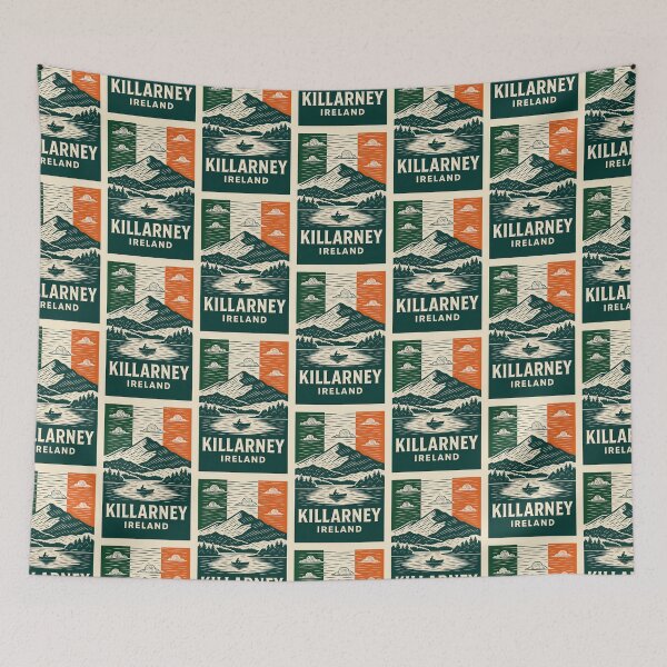 Item preview, Killarney Ireland Linocut Style  designed and sold by Thistle-TShop.