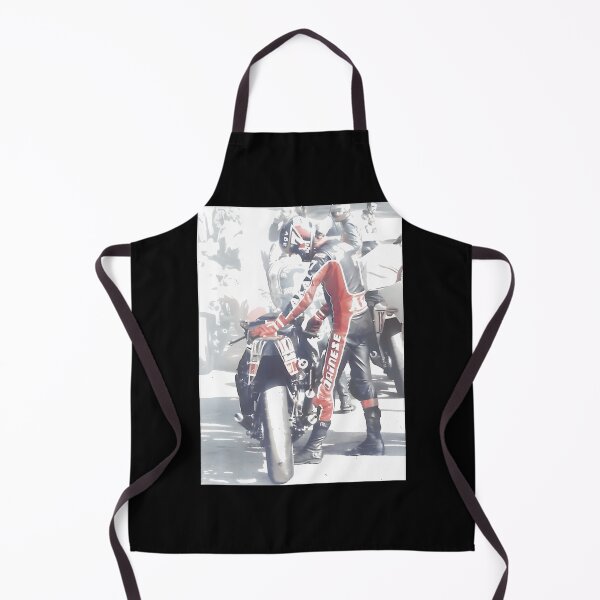 Item preview, Vintage Motorcycle Racer In Red & Black Leathers designed and sold by kubacain.