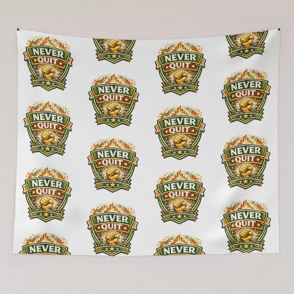 Item preview, Never Quit designed and sold by Throwing-Corn.
