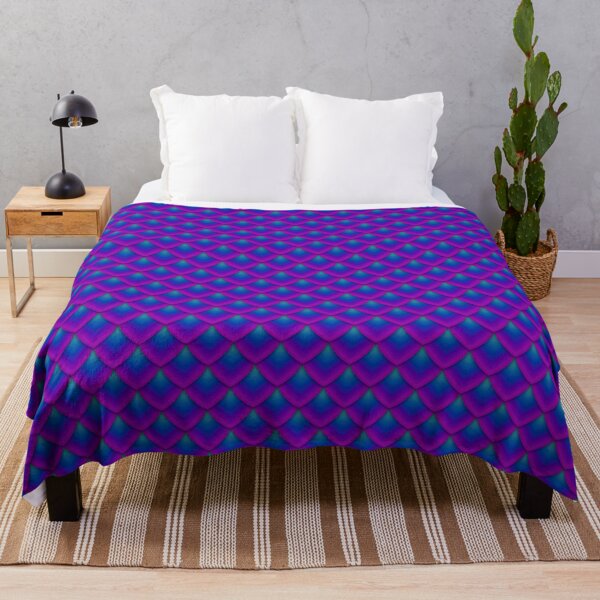 Item preview, Purple Blue Dragon Scales Pattern - Fantasy Scale Texture Design designed and sold by BlackthornDsign.