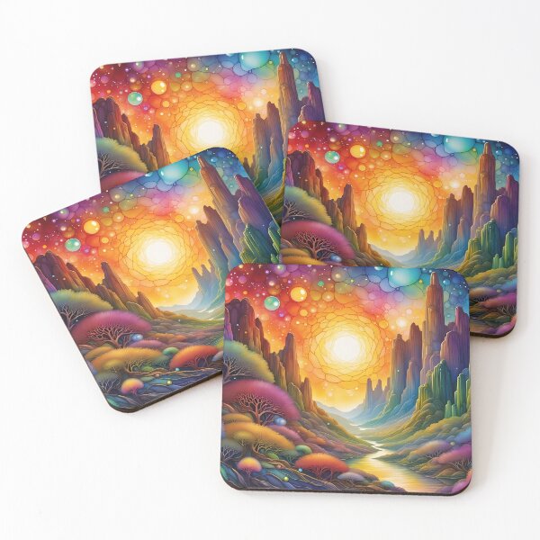 Item preview, Colorful Stained Glass Landscape designed and sold by CalmnessbyChoice.