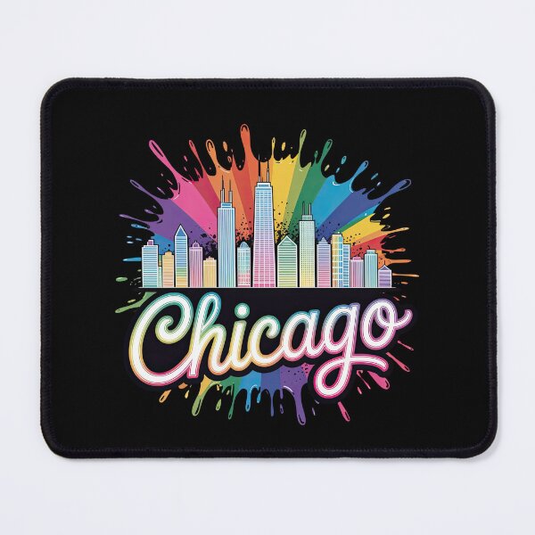 Item preview, Colorful Chicago Skyline Sticker – Vibrant City Silhouette Design designed and sold by Suzy Perez Art.