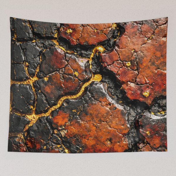 Item preview, Gilded Crack Stone designed and sold by Kaleidoscope Print.