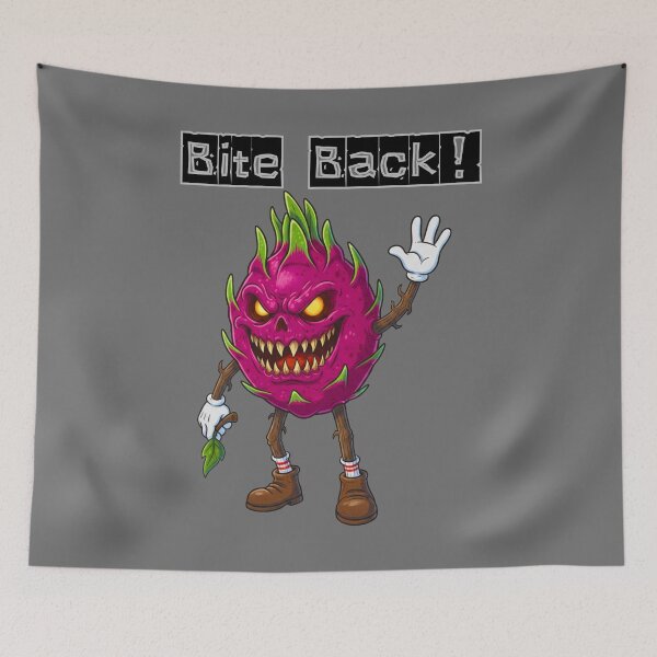 Item preview, Evil Dragon fruit - Vintage Monster Pitaya Cartoon Style designed and sold by MBBialyPiksel.