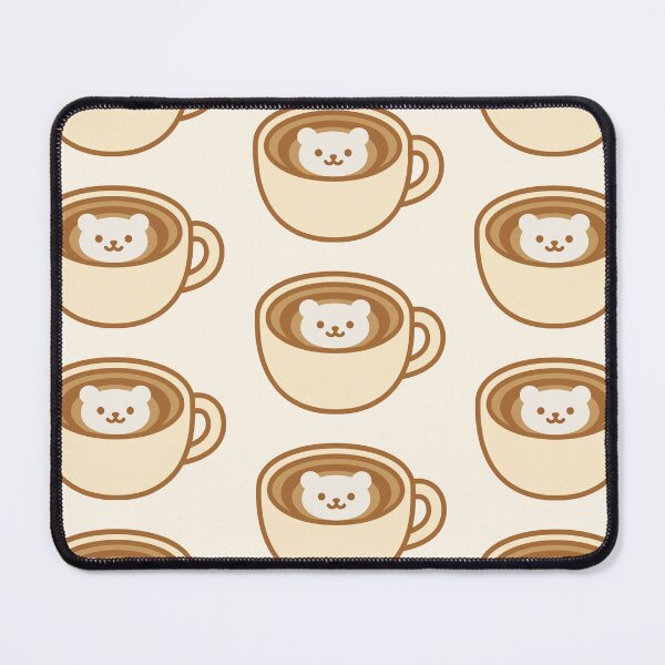 Item preview, Teddy Bear Latte Art with Swirls | Cozy Coffee Illustration | Kawaii Café Aesthetic designed and sold by witwhimsystudios.