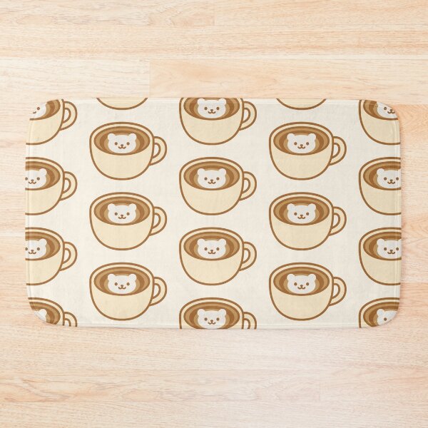 Item preview, Teddy Bear Latte Art with Swirls | Cozy Coffee Illustration | Kawaii Café Aesthetic designed and sold by witwhimsystudios.
