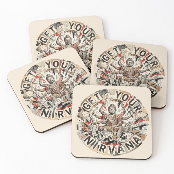 Item preview, Nirvana Paradox - Buddhist Enlightenment Collage Art Print designed and sold by FreiherrPK.