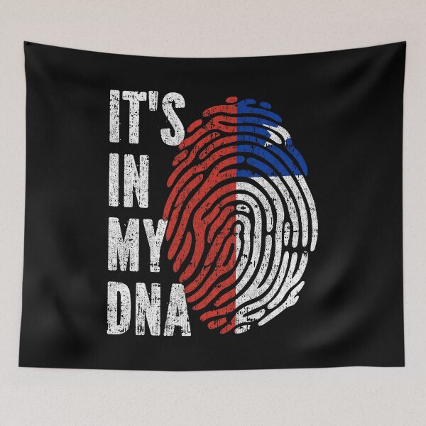 Item preview, IT'S IN MY DNA Chile Flag Roots designed and sold by CosmoKitsch.