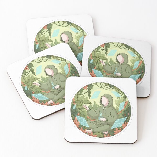 Item preview, Cozy Solarpunk Stickman Bio-Librarian Aesthetic Green Futures designed and sold by StickyGuys.