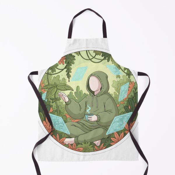 Item preview, Cozy Solarpunk Stickman Bio-Librarian Aesthetic Green Futures designed and sold by StickyGuys.
