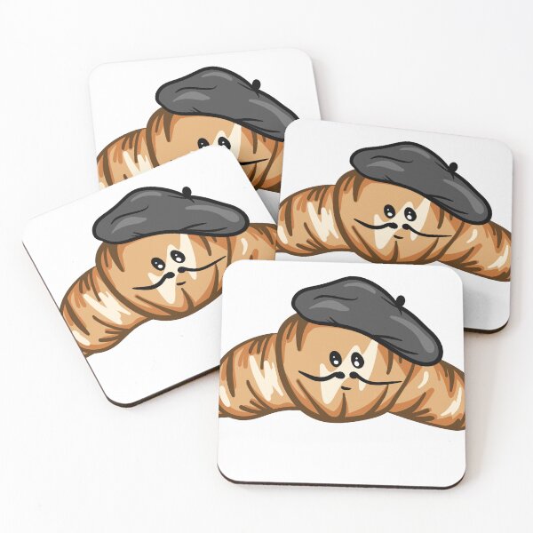 Item preview, Monsieur Croissant - Funny French Pastry Mascot designed and sold by LYAN-STORE.