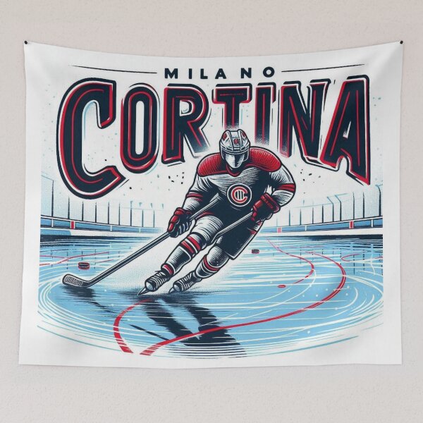Item preview, Ice Hockey Energy – Milano Cortina 2026 | Winter Sports Illustration designed and sold by doorzz.