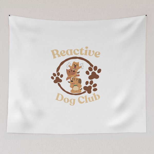Item preview, Reactive Dog Club – Cute Stacked Dogs with Bone | Dog Lover Design designed and sold by HubCreates.