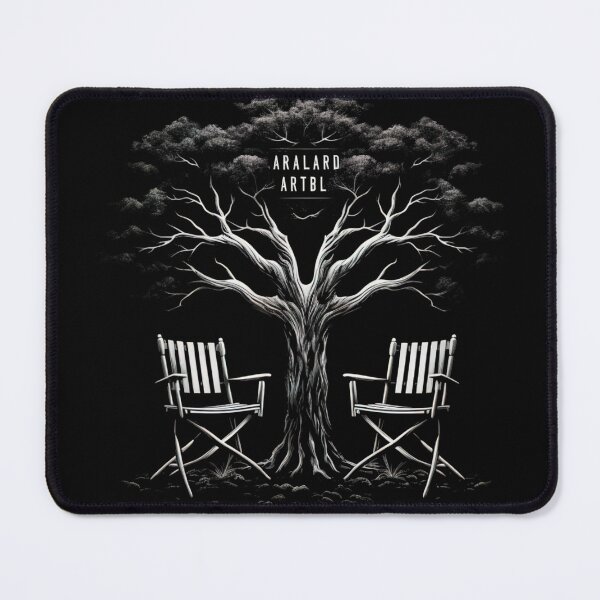 Item preview, Surreal Tree and Chairs Dark Minimal Art Illustration designed and sold by Mammu-Fashion.