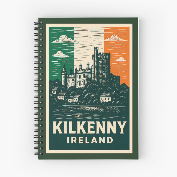 Artikelvorschau, Kilkenny Irland Linolschnitt Stil entworfen und verkauft von Thistle-TShop.