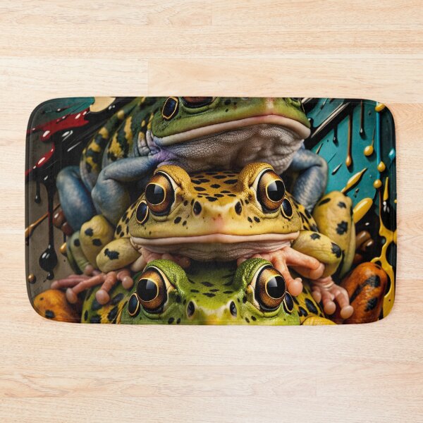 Item preview, Color Splash Frogs designed and sold by Kaleidoscope Print.