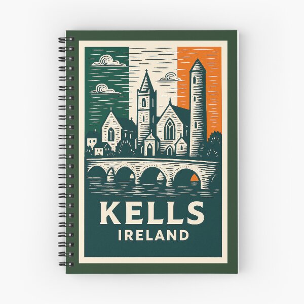Item preview, Kells Ireland Linocut Style  designed and sold by Thistle-TShop.