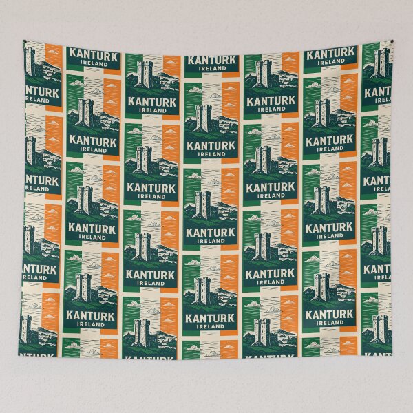 Item preview, Kanturk Ireland Linocut Style  designed and sold by Thistle-TShop.
