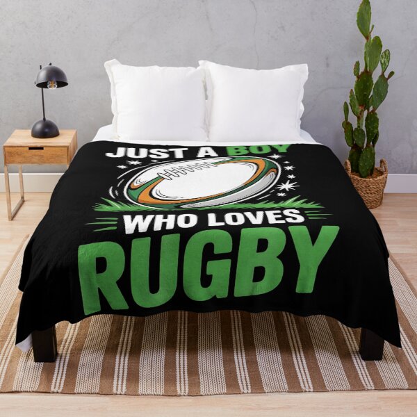 Item preview, Just A Boy Who Loves Rugby Boys Rugby Quote Graphic designed and sold by GabrieSketcham.
