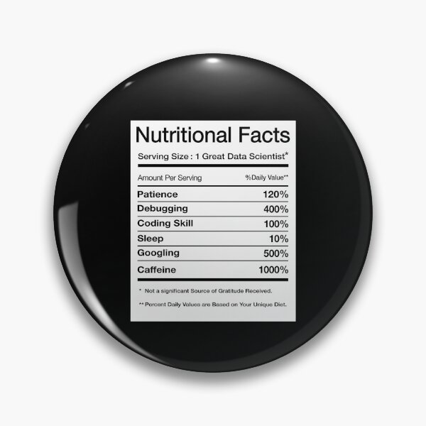 Item preview, Data Scientist Nutrition Facts designed and sold by rjhhjawthux77.