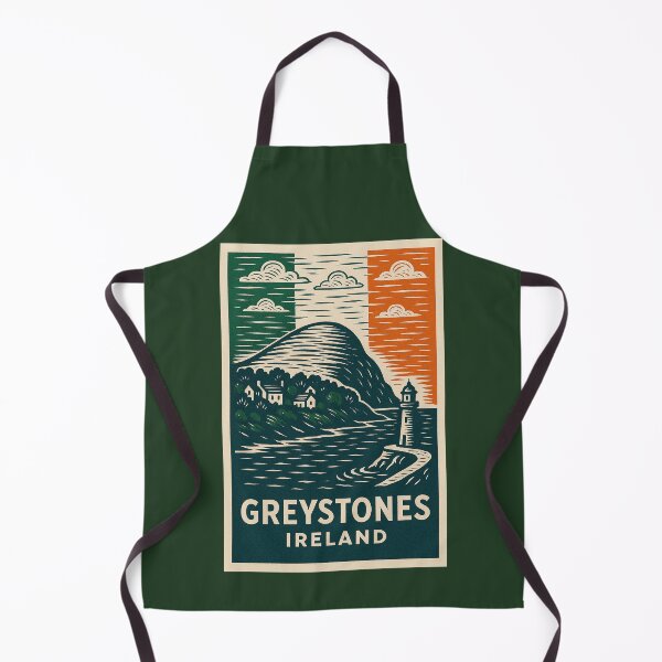 Item preview, Greystones Ireland Linocut Style designed and sold by Thistle-TShop.